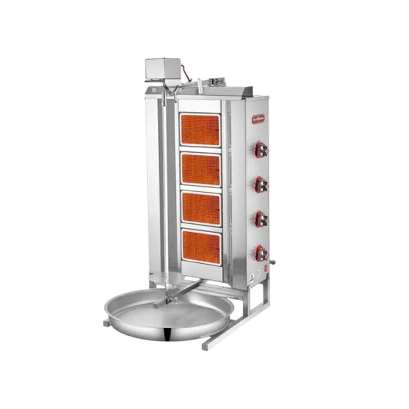 Işıkgaz Silverinox 2166-U4L 4 Radyanlı LPG Tüplü Üstten Motorlu Döner Ocağı